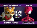 LACS Rivals GRAND FINALS - Cody Schwab (Fox) Vs. aMSa (Yoshi) Smash Melee - SSBM