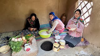 IRAN Simple Mountain Village Life | Fresh Bread Baking \u0026 Bean Stew Cooking