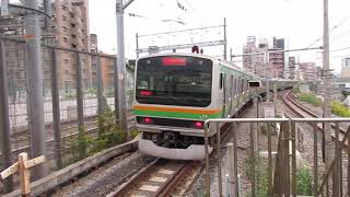 【平塚始発、戸塚～大崎間快速運転、高崎線内各駅停車、運転区間は平塚～籠原間】湘南新宿ライン高崎線直通快速籠原行きE231系近郊型S-03編成+K-36編成15両　武蔵小杉駅発車