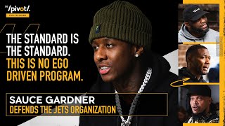 Sauce Gardner responds to negative talk about NY Jets, Aaron Rodgers, & Free Agency | The Pivot