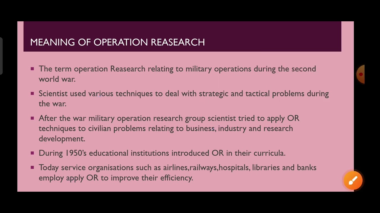 What Is OR /Meaning Of Operation Reasearch In Hindi Bcom, Mcom, Bba ...