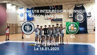 18.01.2025 - U18 INTER REGION HONNEUR - REZE BASKET 44 vs ASEA QUIMPER - 2nde PERIODE