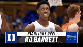 RJ Barrett Duke Basketball Highlights - 2018-19 Season | Stadium