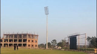 Flood light installed in extra tech oval international cricket stadium