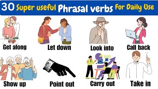 30 Super Useful Phrasal Verbs For Daily Use ||Phrasal Verbs in English |