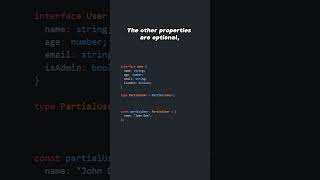 Typescript Partial type #javascript #engineering #programming #tutorial #typescript #ts #coding