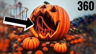 360 VR 🎃 Roller Coaster | Scary Halloween POV Virtual Reality 4K 3D Ride