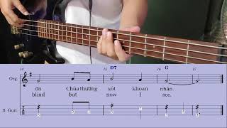 [14] Tự học guitar Bass - điệu Boston, đệm 1-5, bài Ân điển lạ lùng (Amazing Grace)