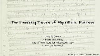 The Emerging Theory of Algorithmic Fairness
