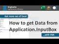 How get Data from Application.InputBox - Excel VBA