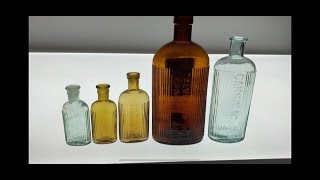 ANTIQUE POISON BOTTLE COLLECTION CALVERT'S CARBOLIC ACID