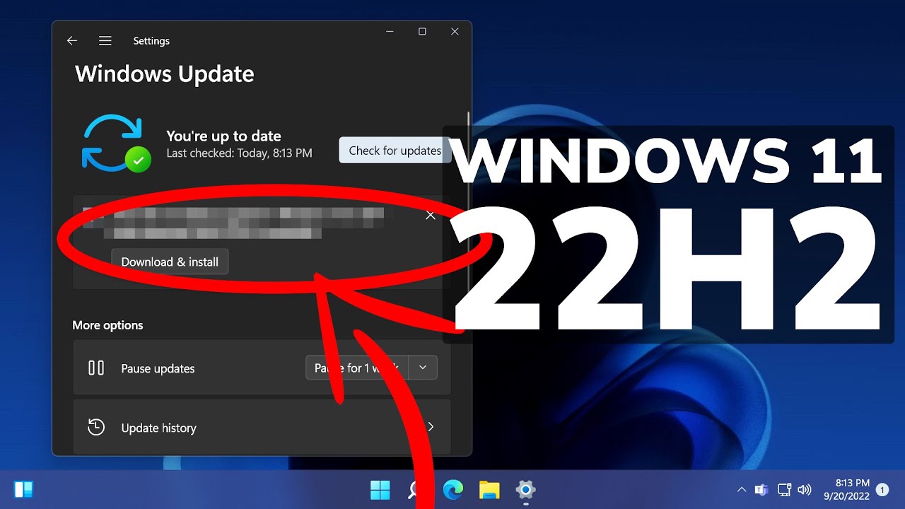 Windows 11 22H2 Is Officially Released (How To Install) - YouTube