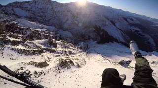 Winter Paragliding from Treble Cone Ski Field