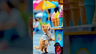 Poor Cat Was Laughed Earns Money to Buy an ice cream🍦😿🥀 #catvideos #cat #ai #storycat #shorts