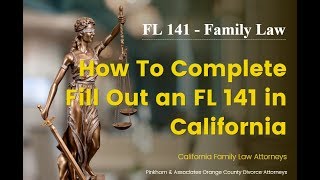 FL 141: How To Complete/Fill Out FL 141 in California