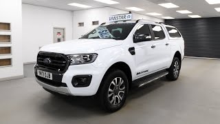 Ford Ranger 2.0 Wildtrak 213 BHP White 4WD Auto Crewcab Pickup Glazed Canopy - YM71 0JB - VanStar