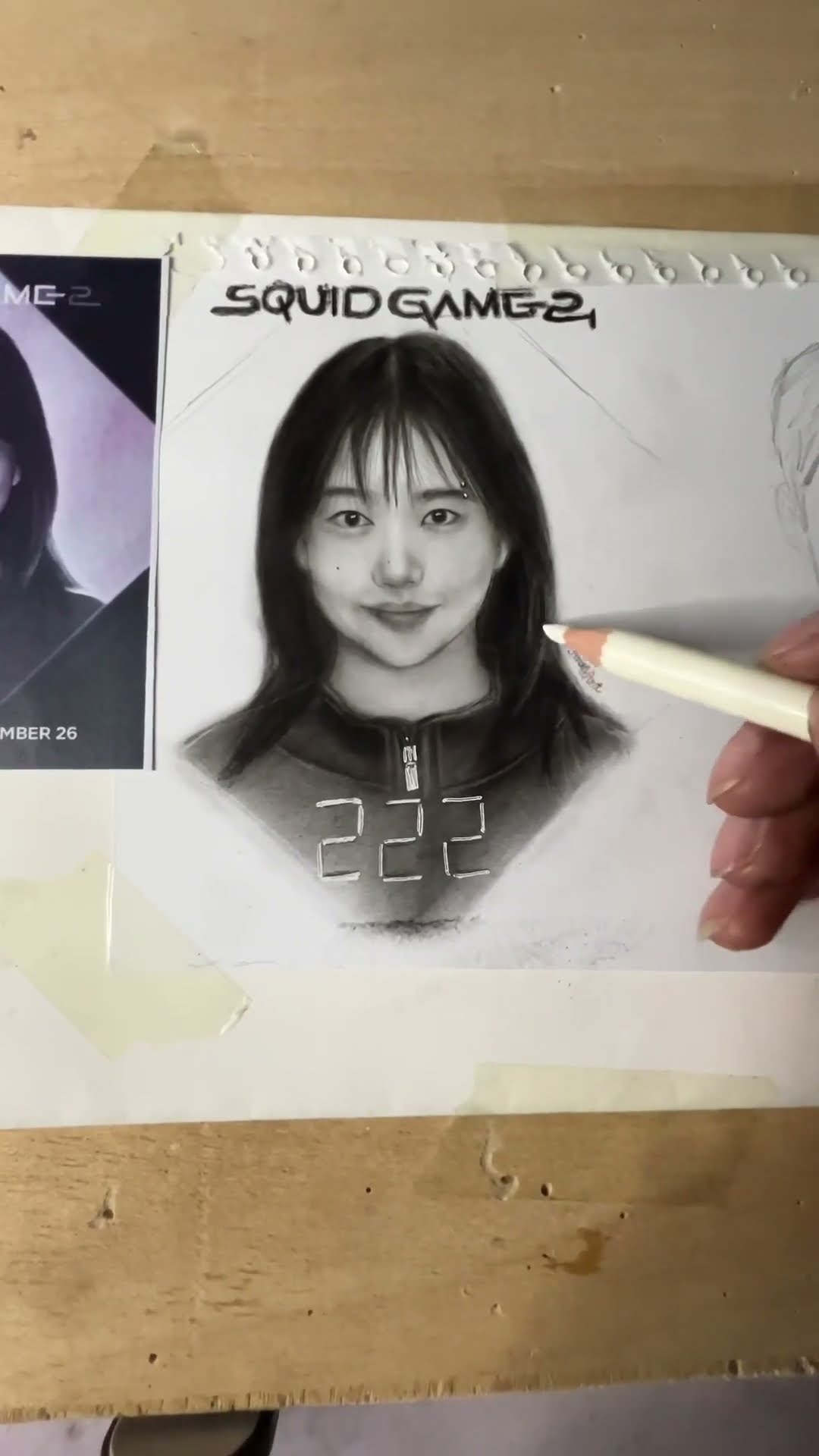 Squid Game 2 Player 222 Drawing Squidgame Netflix Drawing Squid Game 2 Player 222 Drawing Squidgame Netflix Drawing