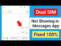 Dual SIM Option Missing From Message App || Change Default SIM for Message in Android