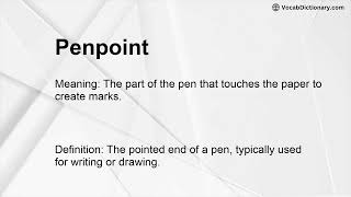 Penpoint Meaning