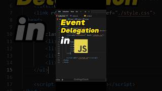 Event Delegation in JavaScript 🚀 | CodingClash | #javascript #webdevelopment #shorts