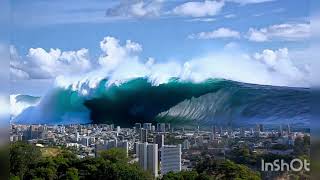 Scary tsunami scene 108 #tsunami #scene #waves #city #sea #shorts #shortvideo #speed #تسونامي #海啸