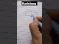 for karishma 🥰comment your name art artist trending viral shorts creative signature ytshorts