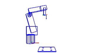 External camera view during an IBVS simulation with a Viper arm