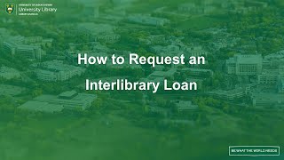 How to Request an Interlibrary Loan