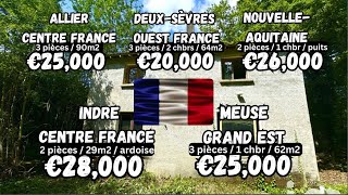 [ENG SUB] Maisons à vendre | €25,000 - €20,000 - €26,000- €28,000- €25,000  Indre, Allier, Aquitaine