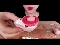 【咀嚼音】ピンクスイーツ、冷凍チョコカバーイチゴ、アイス、マグナム、もち、マカロン｜asmr mukbang｜pink chocolate frozen fruits eating sounds 먹방