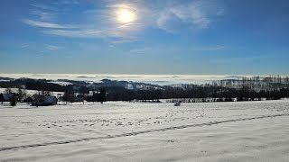 Inverze krkonoše panorama