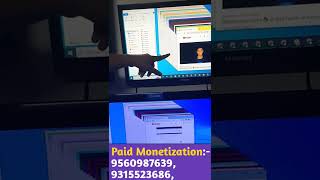 How yo increase 4000 watch time paid monetization:- 9560987639 #shorts #youtube #monetization 100%