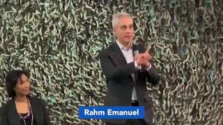 Rahm Emmanuel speaks about Theaster Gates at the Palais de Tokyo