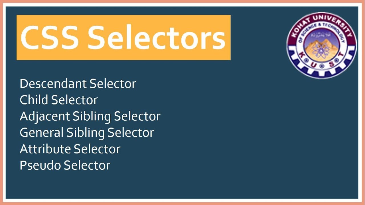 Cascading Style Sheet (CSS) Selectors - YouTube