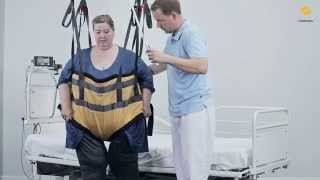 Guldmann Sling Instruction: Gait Trainer Bariatric Sling on/off