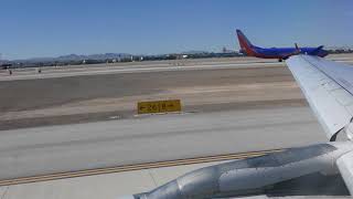 (A320)[4K]Takeoff Las Vegas UA444 for LAX seat 10F(19'57\