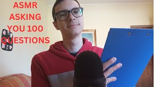 ASMR Asking You 100 Random Questions (Whispering, writing sounds)💤