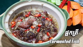 How to make Fermented Fish របៀបធ្វើផ្អកត្រី