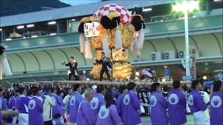 太鼓台９台競演第５２回さかいで大橋祭り〔駅前ハナミズキ広場２０１７〕