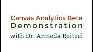 Using Canvas Analytics Beta