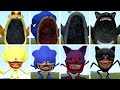 ALL THE SONIC TAPES VS ALL SEA EATER FAMILY AND OTHER in Garry's Mod!