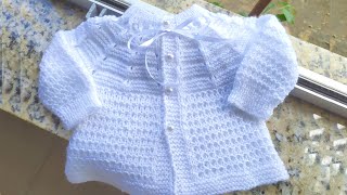 Casaquinho Bela Em Trico Para Bebes De 9 A 12 Meses