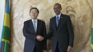 Perezida Kagame yakiriye Perezida w'inteko y'Ubushinwa Zhang Dejiang