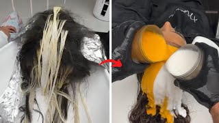 Natural Brunette To Blonde Balayage Transformation!