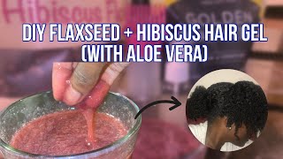 DIY FLAXSEED & HIBISCUS GEL (with aloe vera) || How to make your own hair gel #Shorts