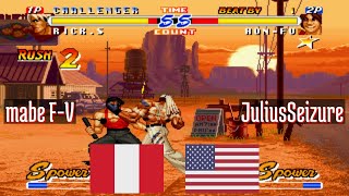 FT5 @rbff2h: mabe F-V (PE) vs JuliusSeizure (US) [Real Bout Fatal Fury 2 rbff2 Fightcade] Mar 8