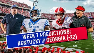 Kentucky at Georgia (-22) predictions Wildcats Bulldogs Week 7 picks Kirby Smart Mark Stoops