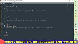 PHP Logic Operators |AND OR XOR NOT | PART-11