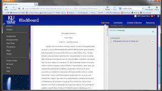 Blackboard- Student Assignment Submission and Inline Grading View