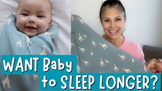 WANT BABY TO SLEEP LONGER? Gunamuna Swaddle Sleep Bag